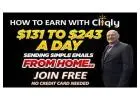 How to earn with Cliqly $131 to $243 A day sending simple emails