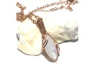 Copper Wire Wrap Moonstone Pendant