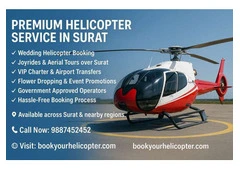 Premium Helicopter Service in Surat – Book Joyrides, Weddings & VIP Transfers