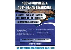 INVESTOR 100% FIX & FLIP FINANCING - Up To $2,000,000.00 with 680+ Credit