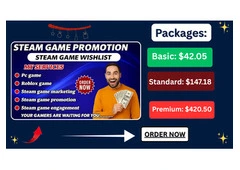 Steam Game Wishlist Boost Organically with Expert Promotion Services