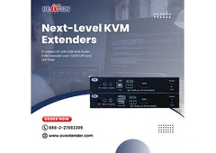 Save space and expenses for data centers using our remote KVM Extender over IP