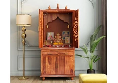 Traditional Pooja Mandir for Home Crafted for Modern Interiors