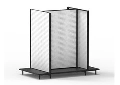 White Gondola Shelving for Organized Retail Displays