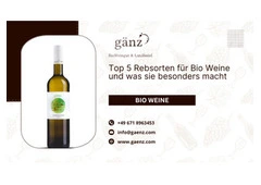 Top 5 Rebsorten für Bio Weine und was sie besonders macht