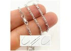 White Gold Chain Necklace with Strong Link Structure