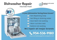 Dishwasher Repair Service in Fort Lauderdale | Same Day Appliance Repairs