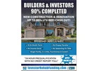 BUILDERS and FIX & FLIP INVESTORS–CASHOUT REFI ON 90% COMPLETED HOMES!