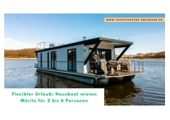 Flexibler Urlaub: Hausboot mieten Müritz für 2 bis 6 Personen