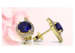 Designer Range of Blue Sapphire Earrings in UK