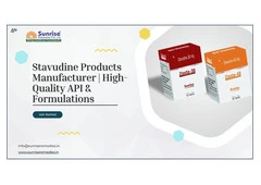 Stavudine Products Manufacturer | High-Quality API & Formulations
